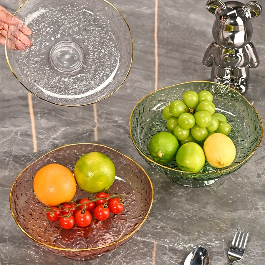 ClearServe-Fruitkom - Transparante PET Kom met Afvoer voor Snacks