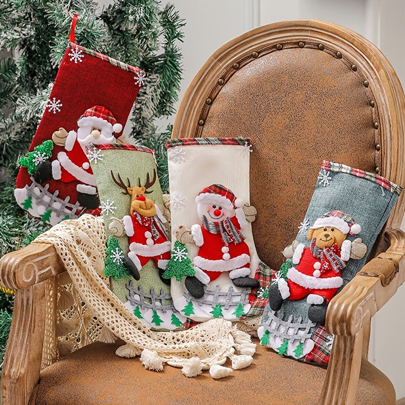FestiveSocks - 4 Stuks Kerstsok Set