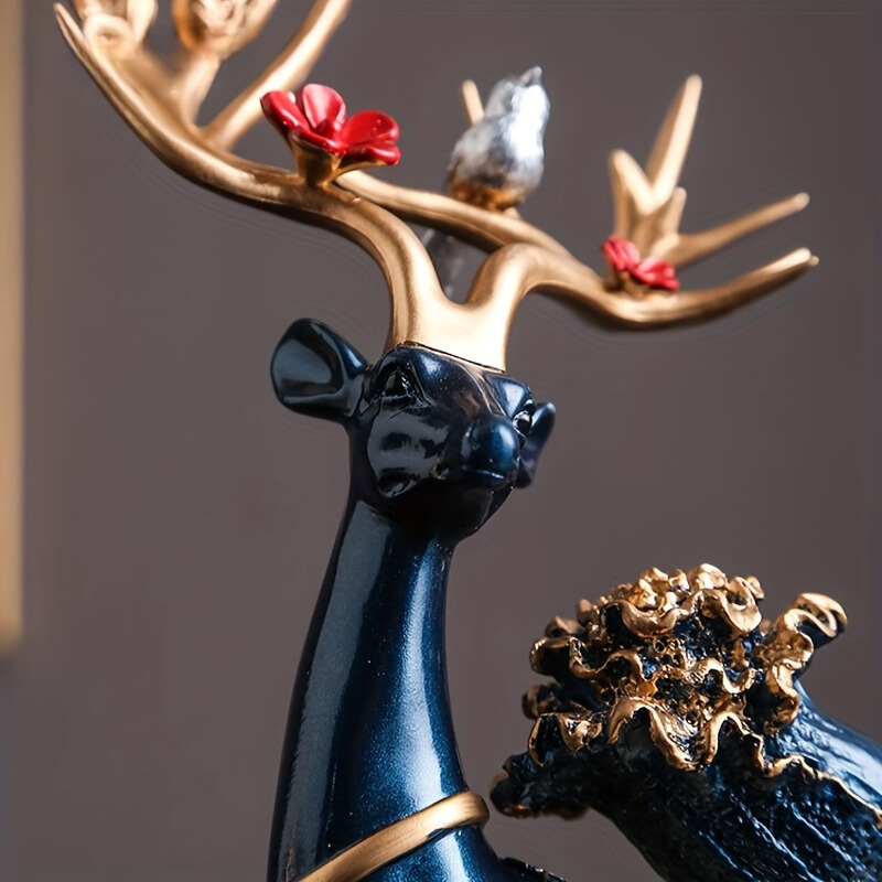 DeerDecor - 2-Delige Vintage Kerst Herten Figuurtjes Set