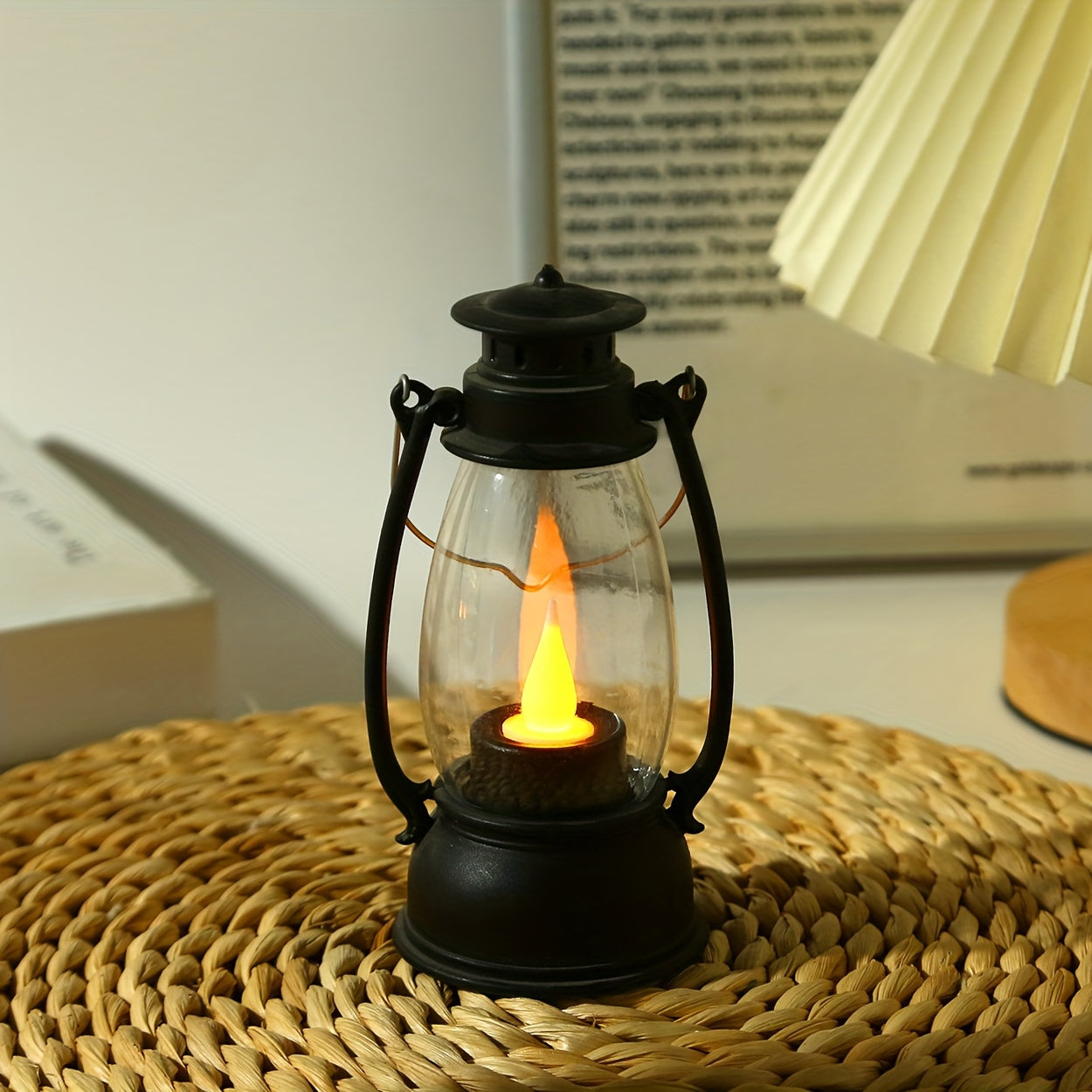 VintageGlow - LED Kerosine-Stijl Tafellamp met Gele Vlam