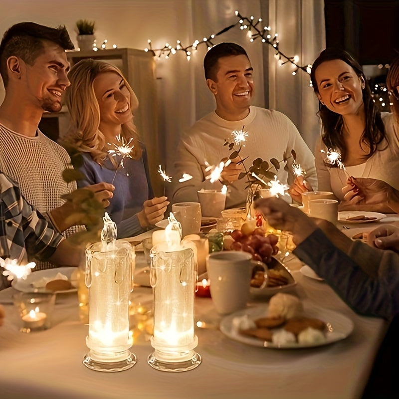2/3 Pieces LED Flameless Candles – Perfect For Family Gatherings, Dinner, Wedding, and Birthday