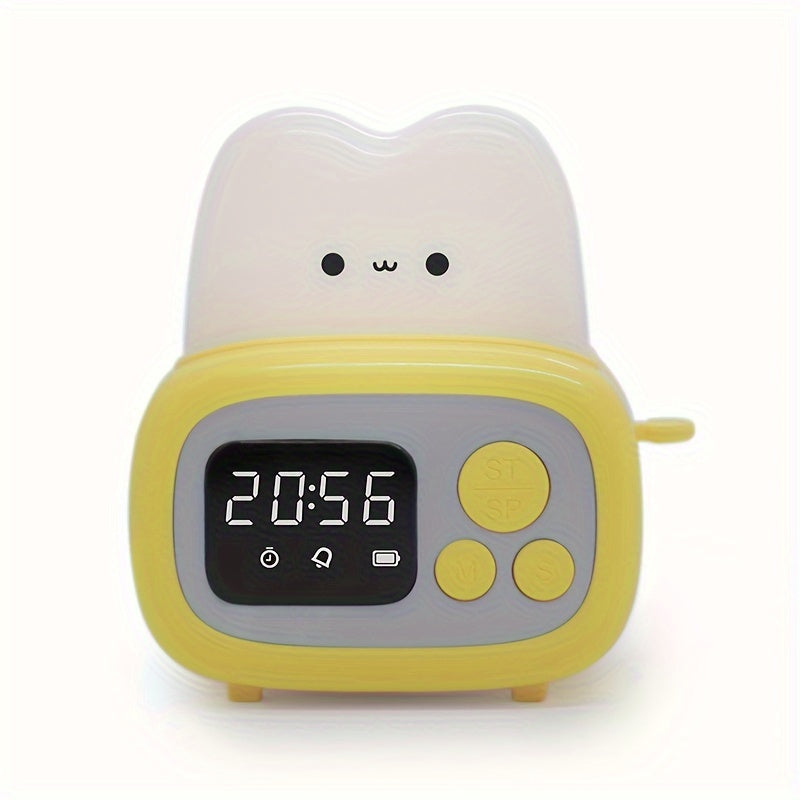 GlowBake - Schattige LED Wekker met USB-Oplaadbare Batterij