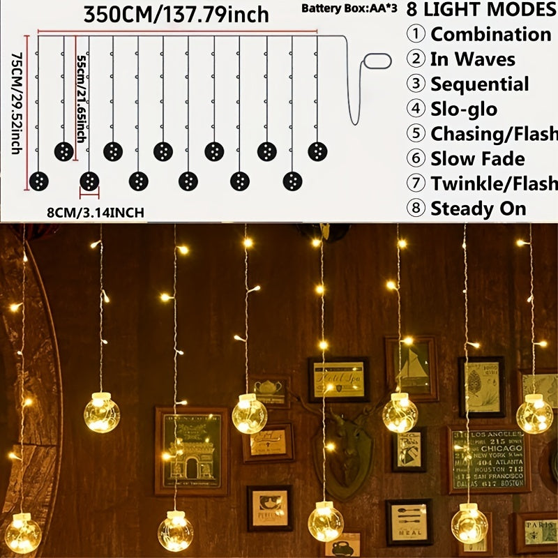 LumiSphere - 3.0m Wreath Ball Decorative LED Lighting, Perfect for Christmas & Holidays