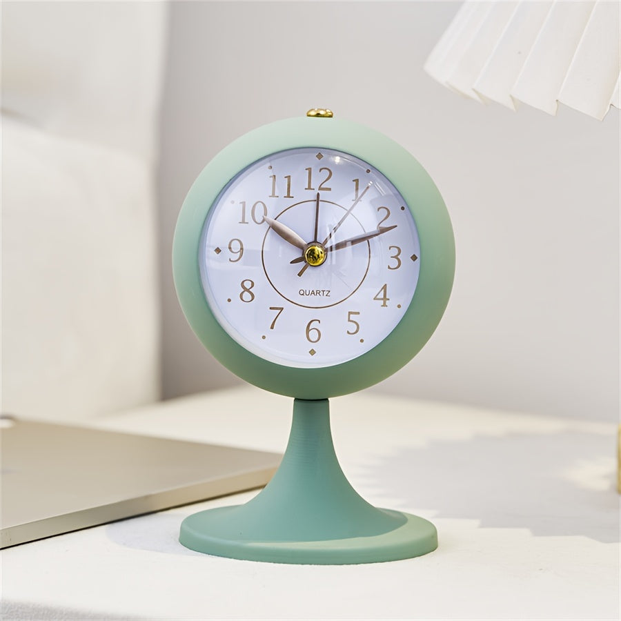 CartoonGlow - Moderne Lichtgevende Wekker met Gouden Wijzers