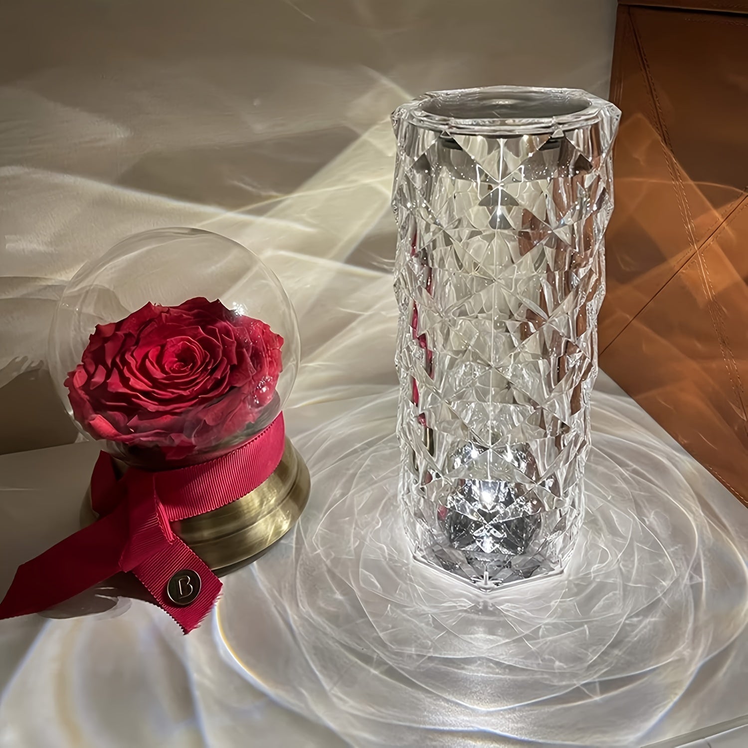 CrystalGlow - LED Kristallen Tafellamp met Touchbediening