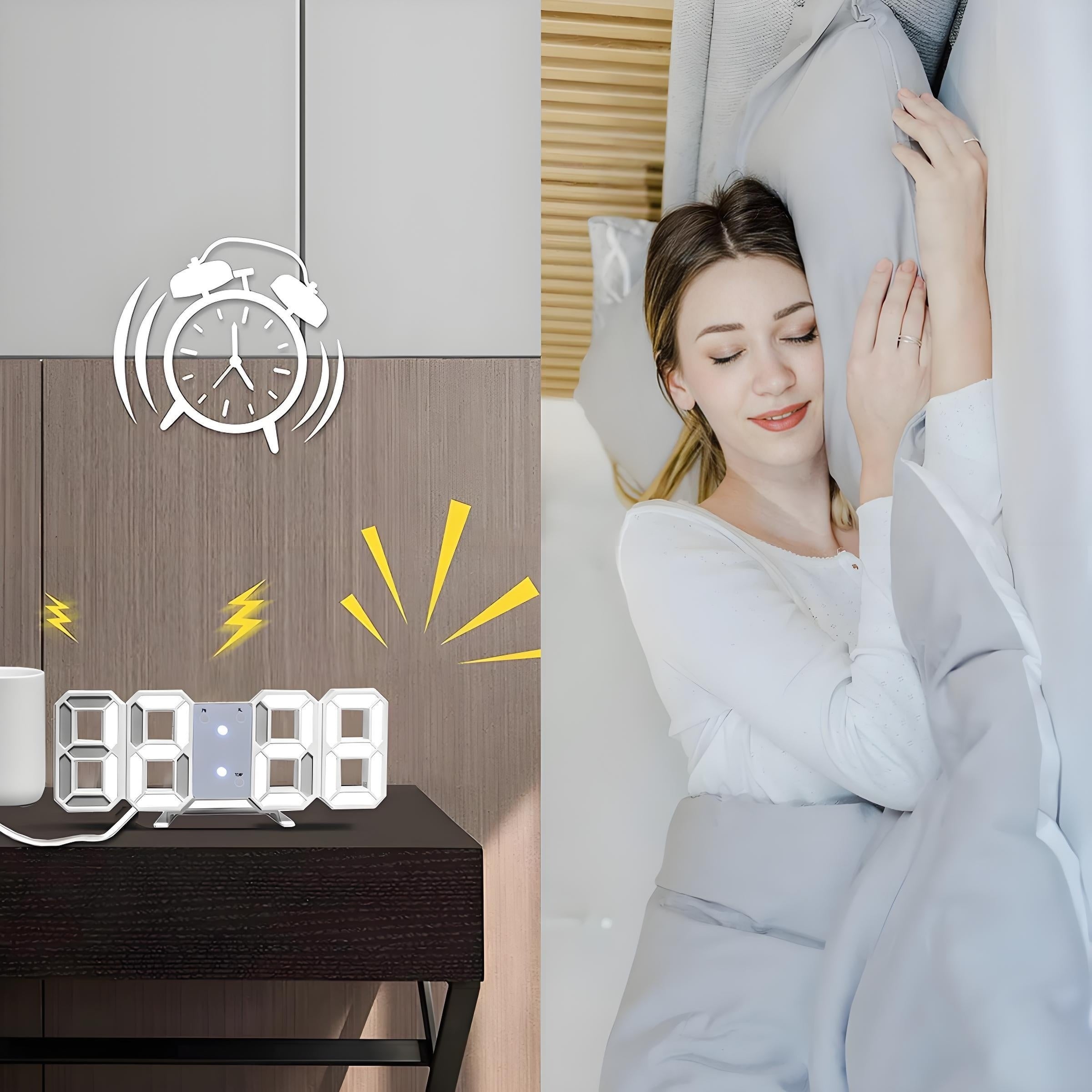 DigiTime - LED 3D Digitale Klok met Kalender & Temperatuurweergave