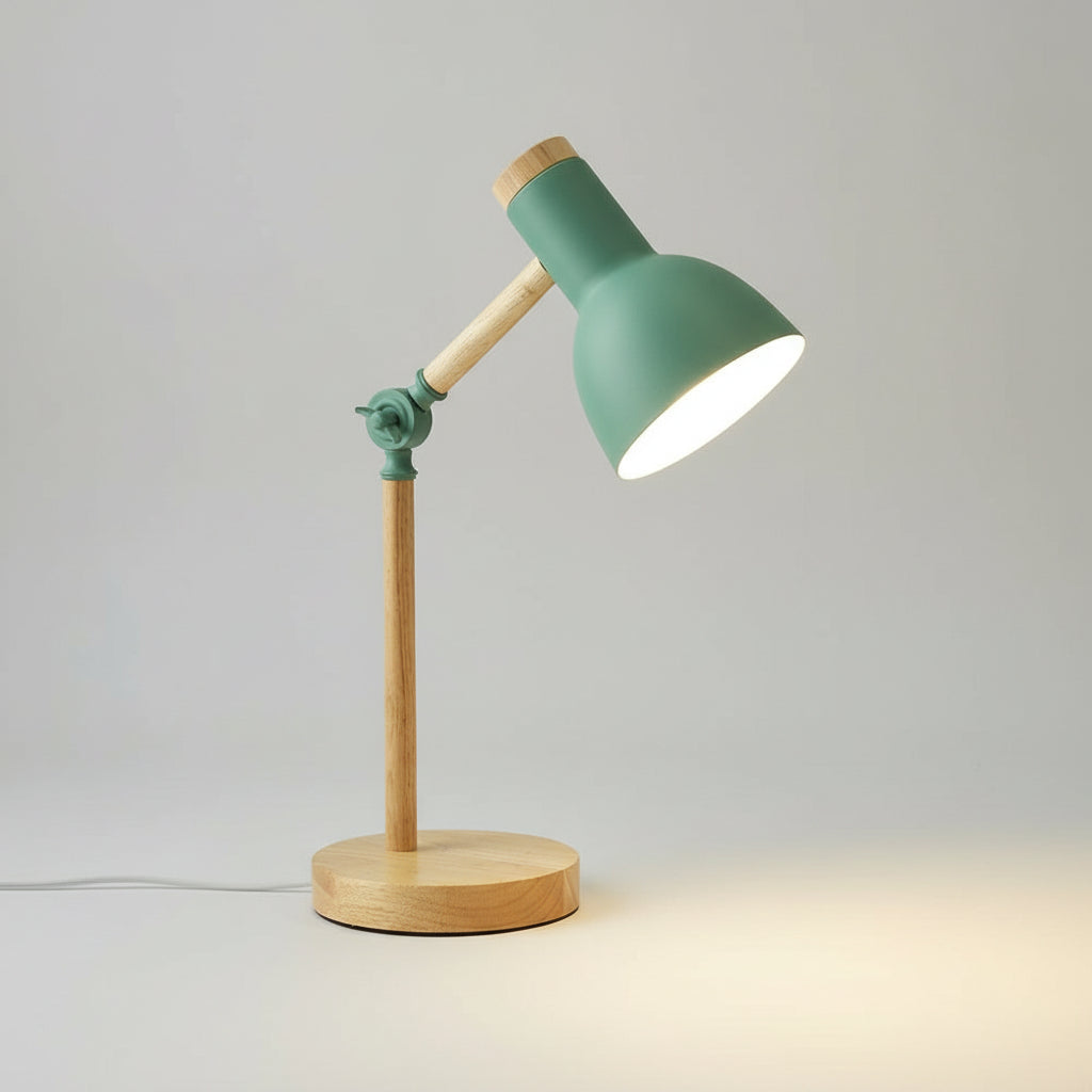 Adjustable Wooden Desk Lamp Scandinavian Style for Home Office 0