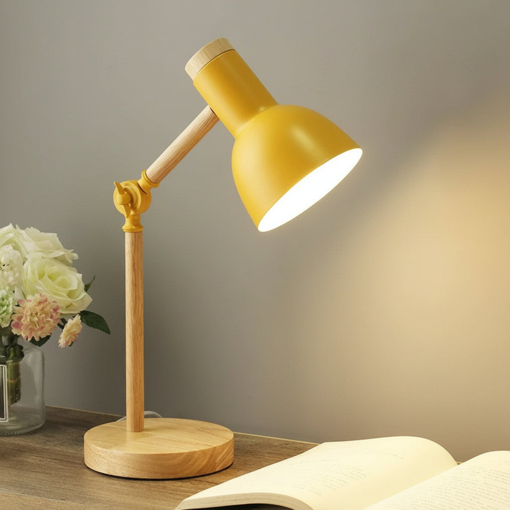 Adjustable Wooden Desk Lamp Scandinavian Style for Home Office 3