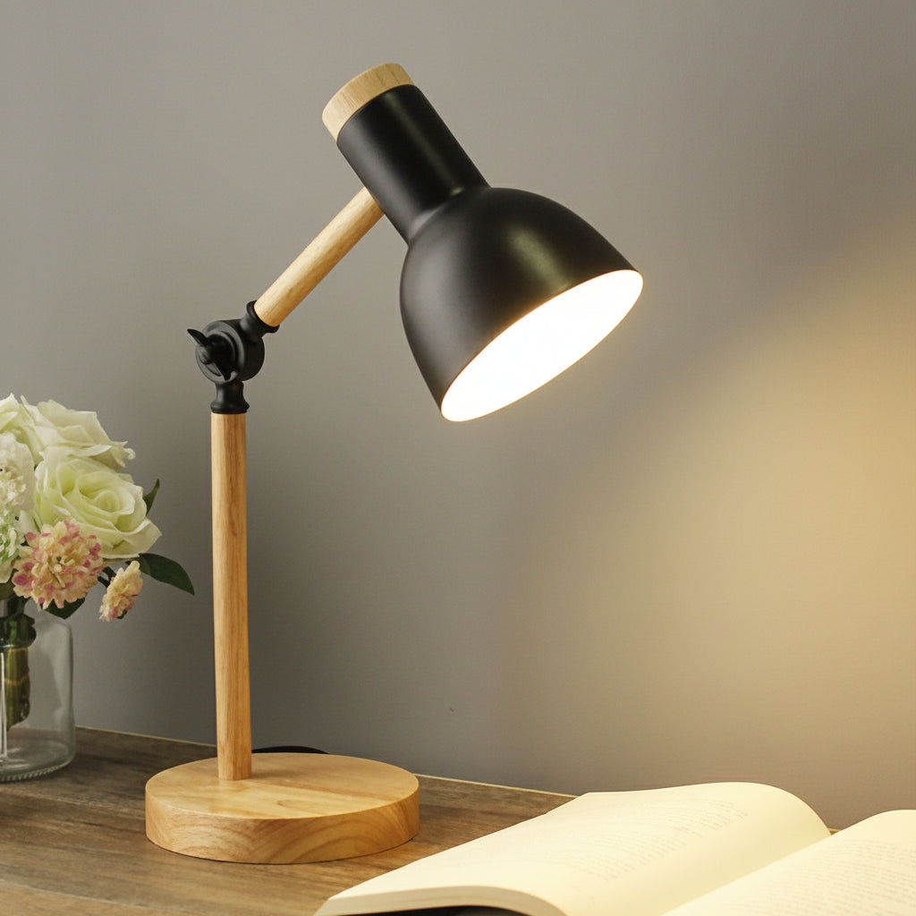 Adjustable Wooden Desk Lamp Scandinavian Style for Home Office 4