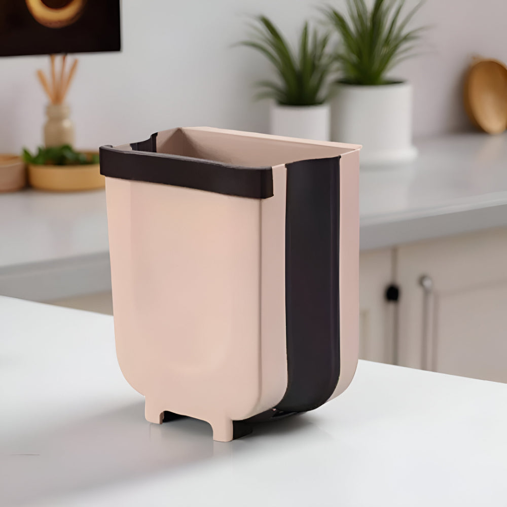 Contentor de Lixo de Cozinha Dobrável Suspenso Separação de Resíduos