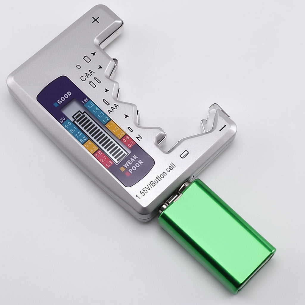 Testador de pilhas C AA AAA 9V Prático Portátil