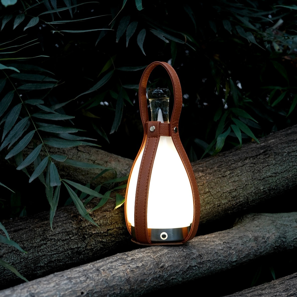 Bell Portable Lederen Glazen Tafellamp