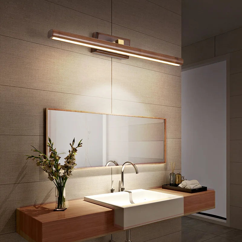 LumiMystic - Lámpara de pared de madera de nogal