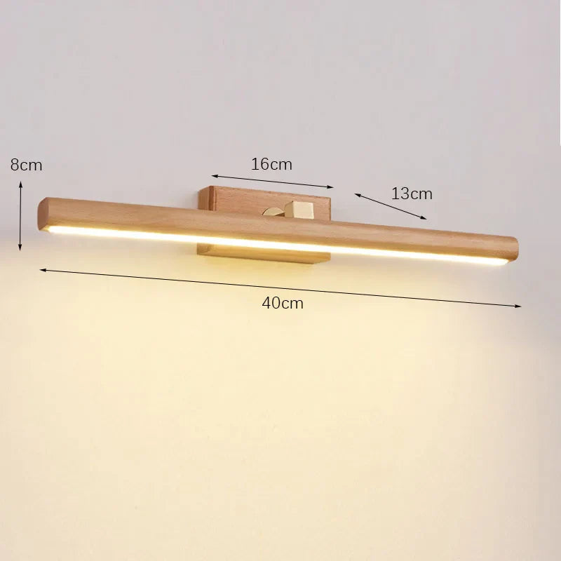 LumiMystic - Lámpara de pared de madera de nogal