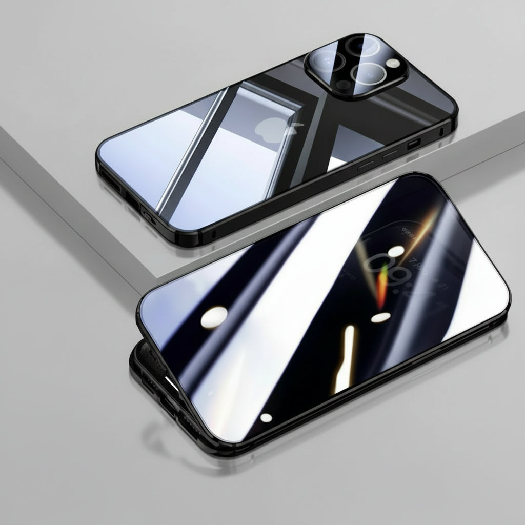 Capa de Telemóvel Vidro Temperado Magnética Proteção de Privacidade 360 Graus