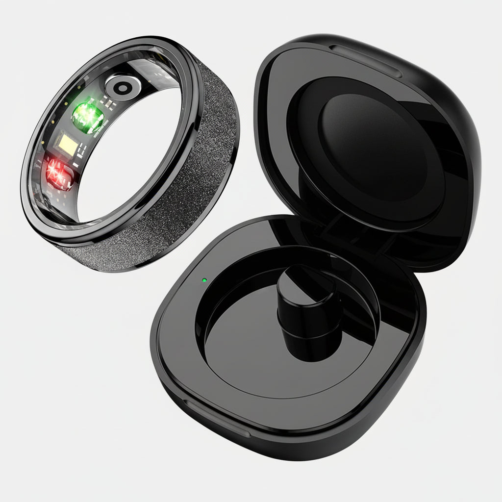 Smart Ring Health Monitoring Charging Case