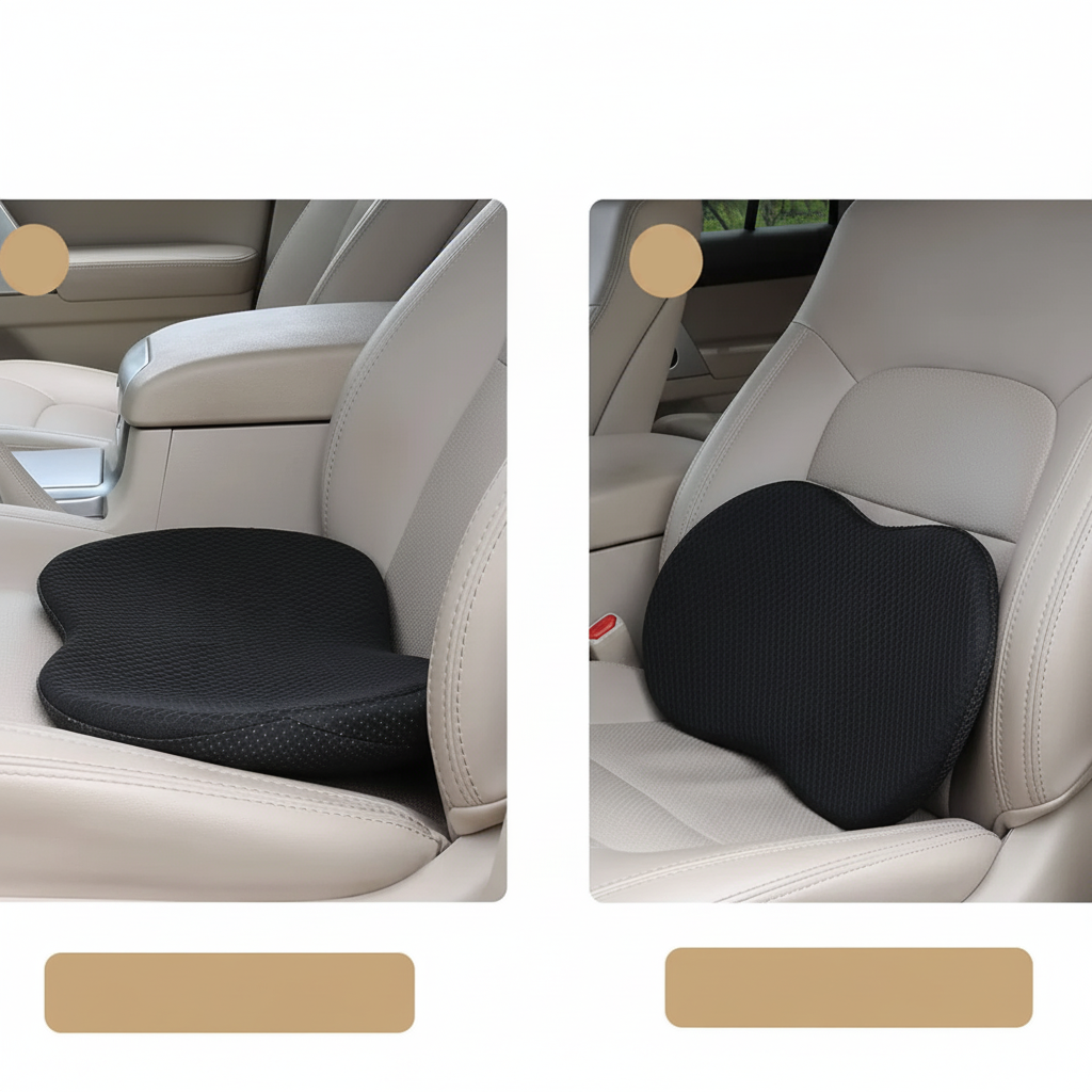 Autostoelkussen Zitverhoger Ergonomisch Traagschuim Beter Zicht