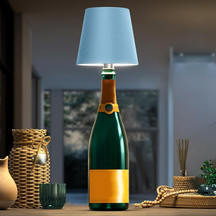 GlowBottle - LED Fleslamp met Dimbare Touchbediening, Draadloos & Oplaadbaar