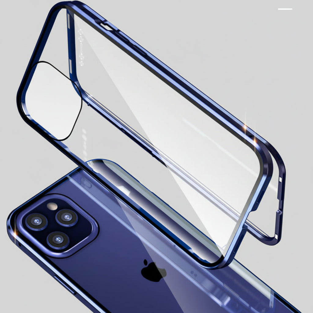 Capa de Telemóvel Vidro Temperado Magnética Proteção de Privacidade 360 Graus
