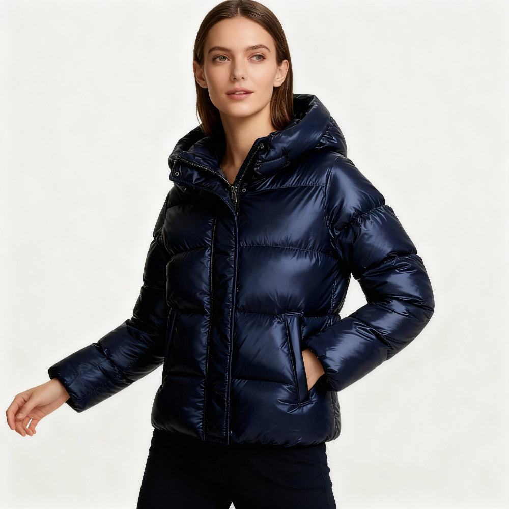 Dames Winterjas Steppjacke Ultralicht Kapuze Zakken