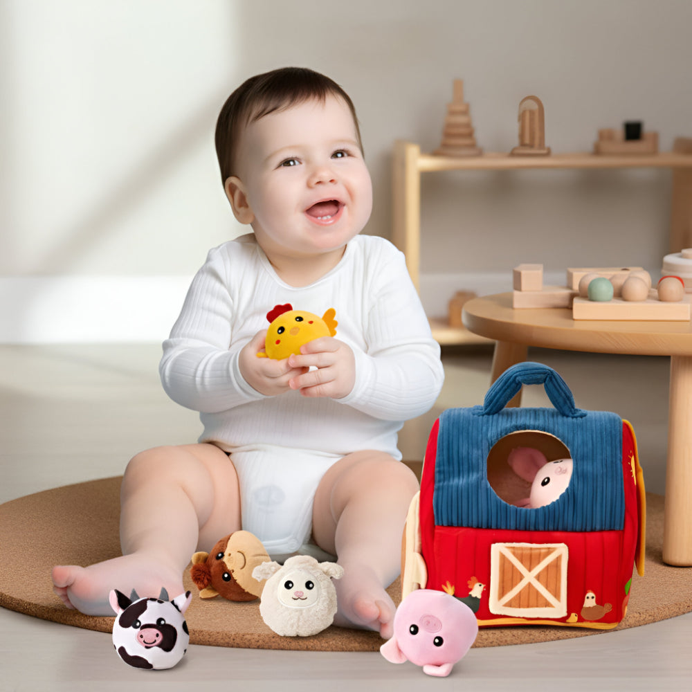 Brinquedo de Quinta para Crianças Pequenas Conjunto de Animais de Peluche