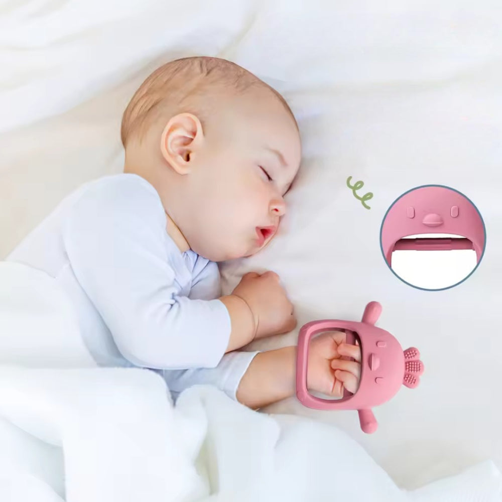 Brinquedo de Dentição Luva de Dentição para Bebé Função de Mastigar Superfície em Relevo