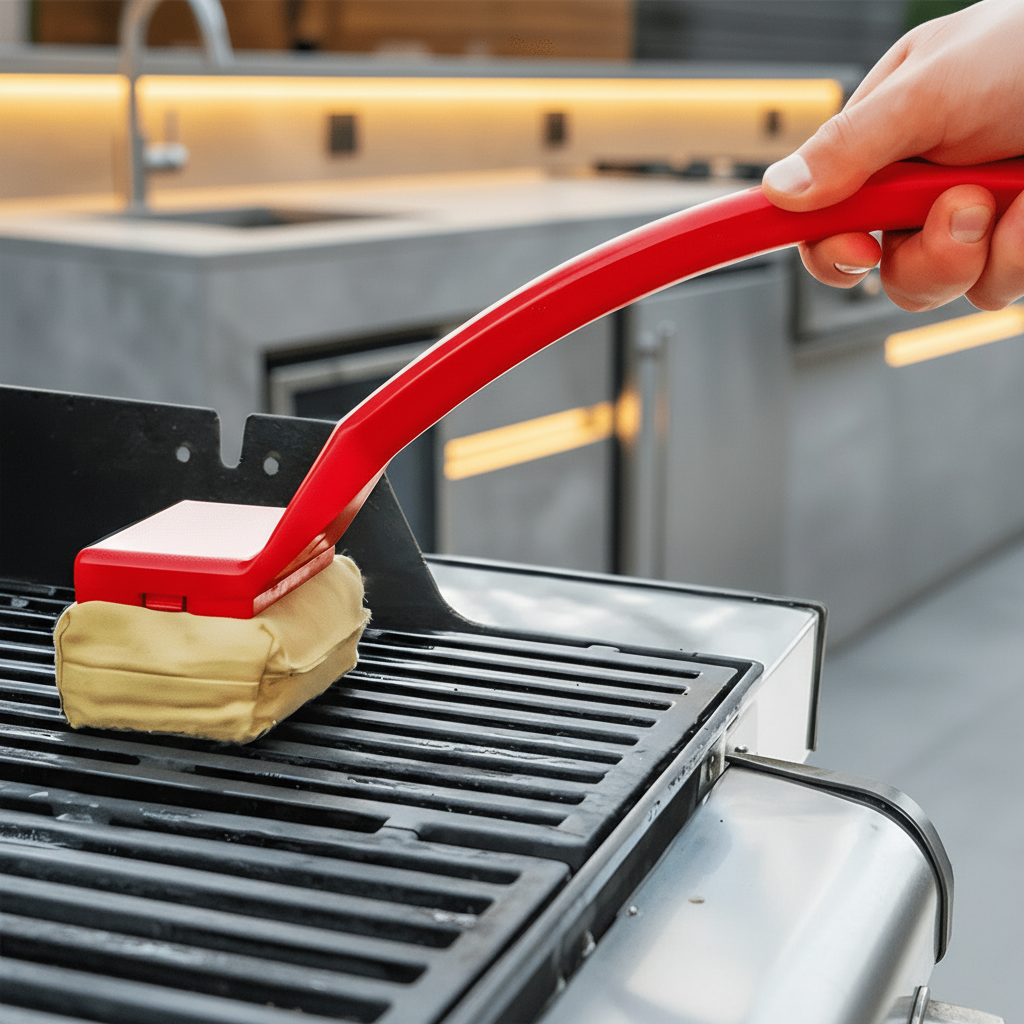 Grillborstel Stoom Borstelvrij Lang Handvat Veilig Reinigen