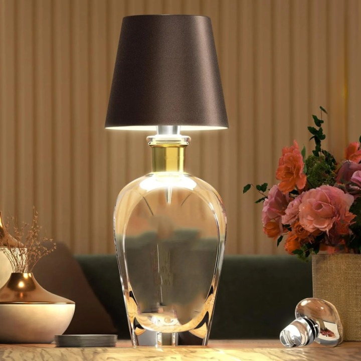 GlowBottle - LED Fleslamp met Dimbare Touchbediening, Draadloos & Oplaadbaar