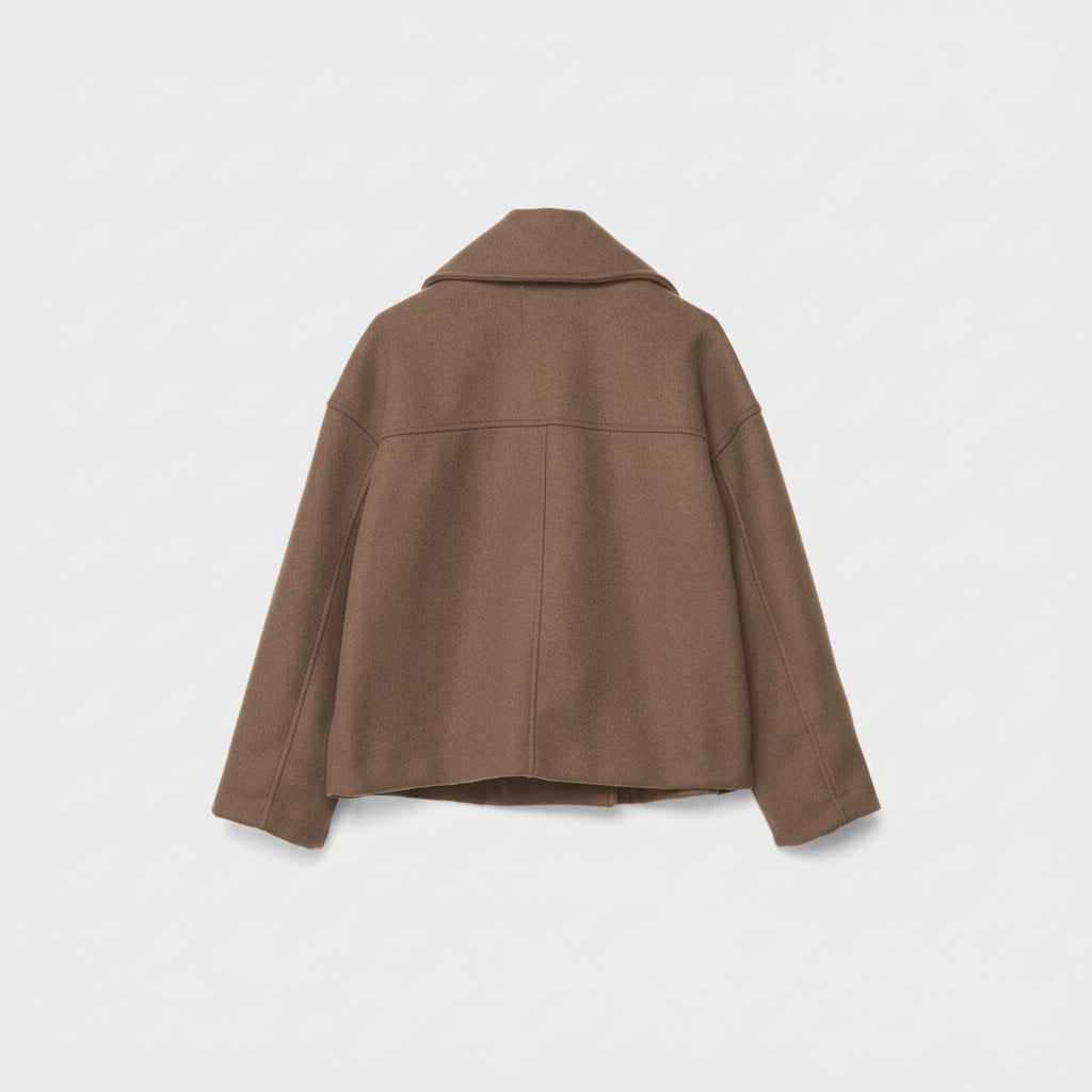 Blazer Dames Korte Dubbelrijige Oversized Jas Revers