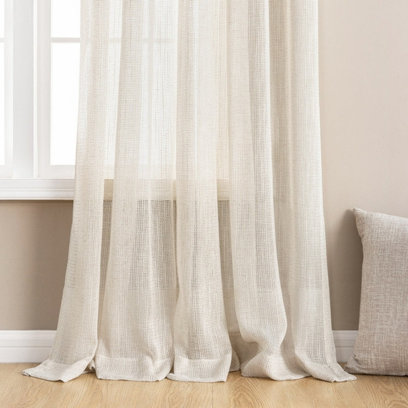 Eden - Soft Woven Texture Semi-transparent Curtains Linen Soft Cap