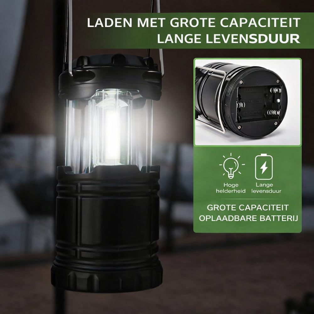 Lanterna de campismo LED dobrável para exterior