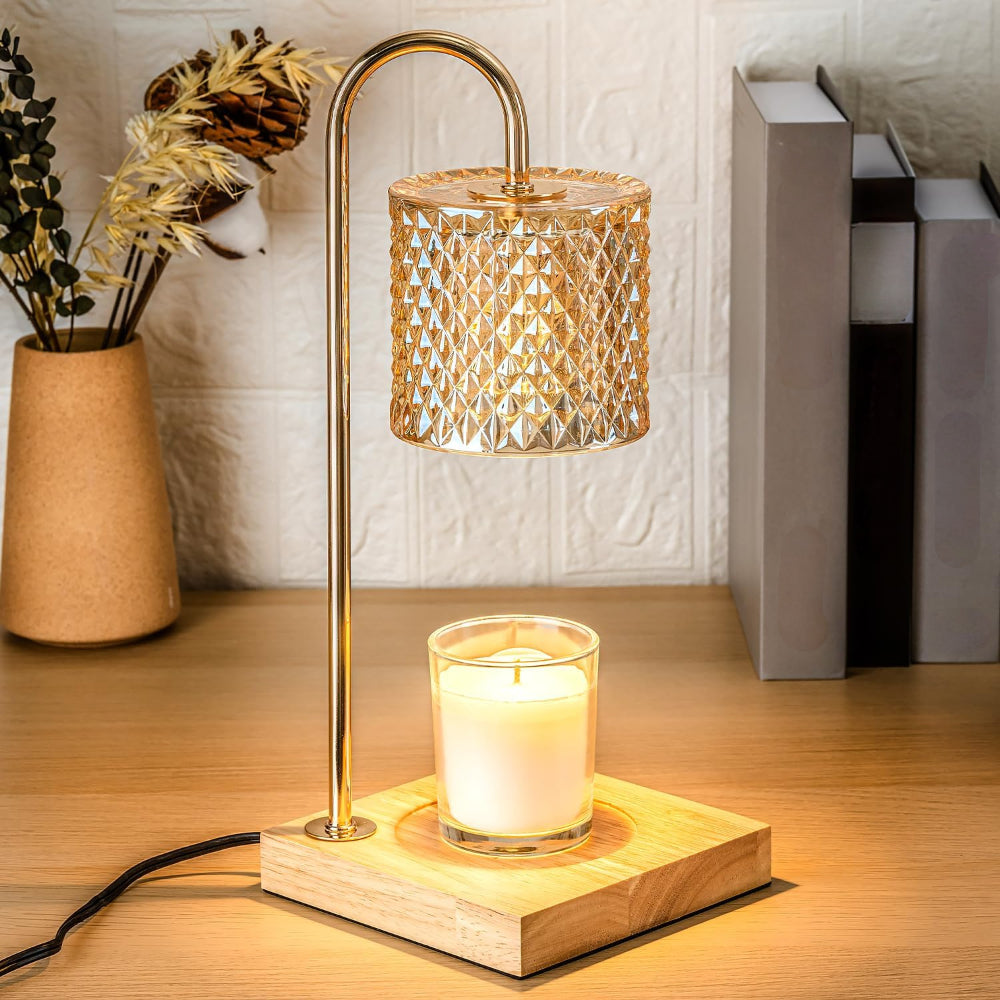 Candeeiro de mesa Aquecedor de velas Elétrico Regulador de intensidade Temporizador Interior