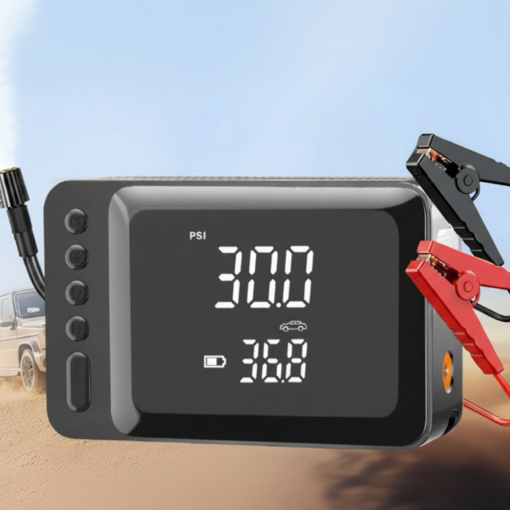 Arrancador Automático Portátil Compressor de Ar Bateria Externa