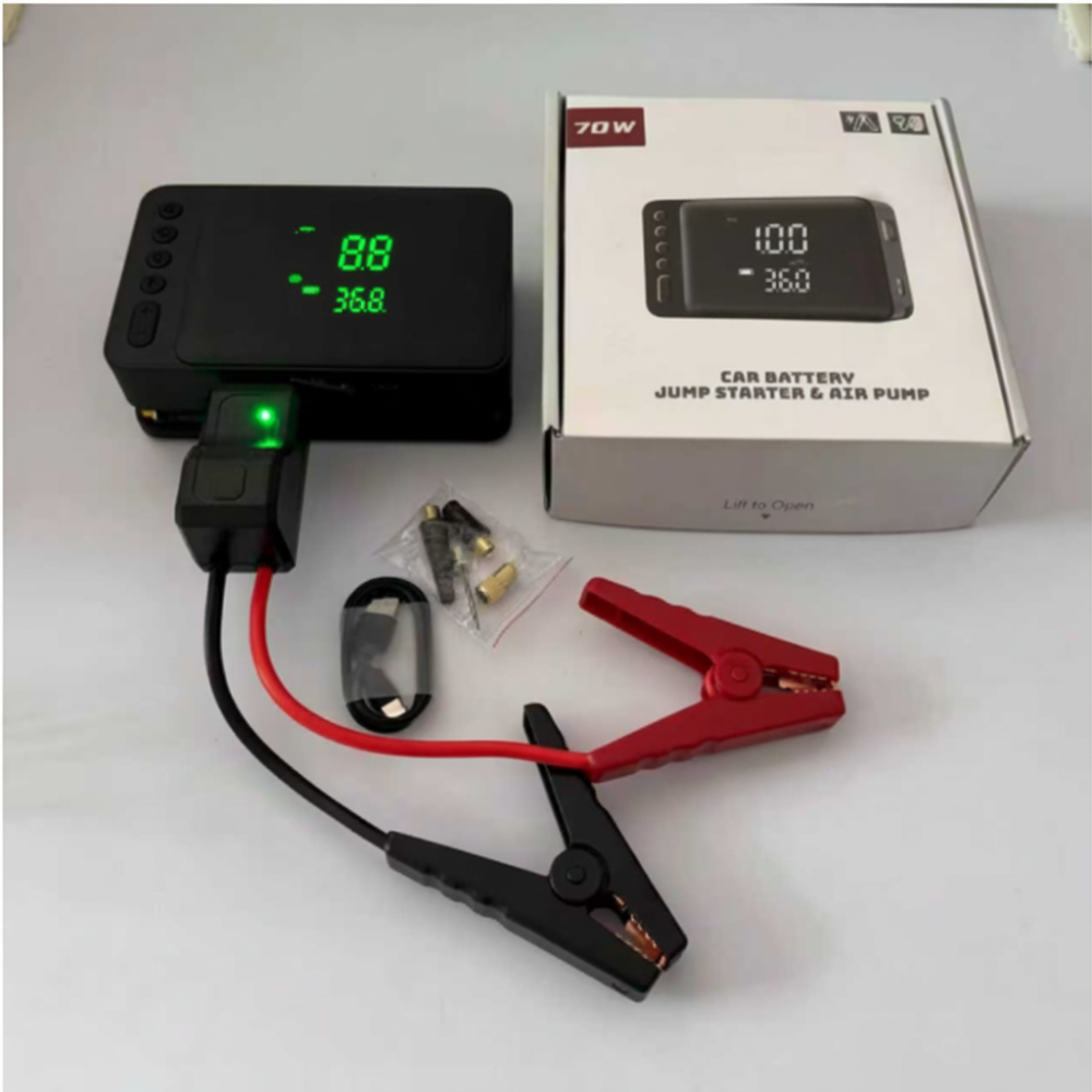 Arrancador Automático Portátil Compressor de Ar Bateria Externa