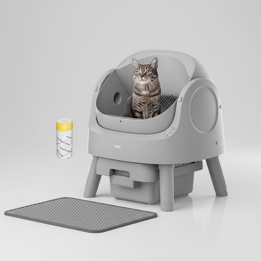 Lettiera Gatto Automatica Autopulente Design Aperto Ingresso Ampio