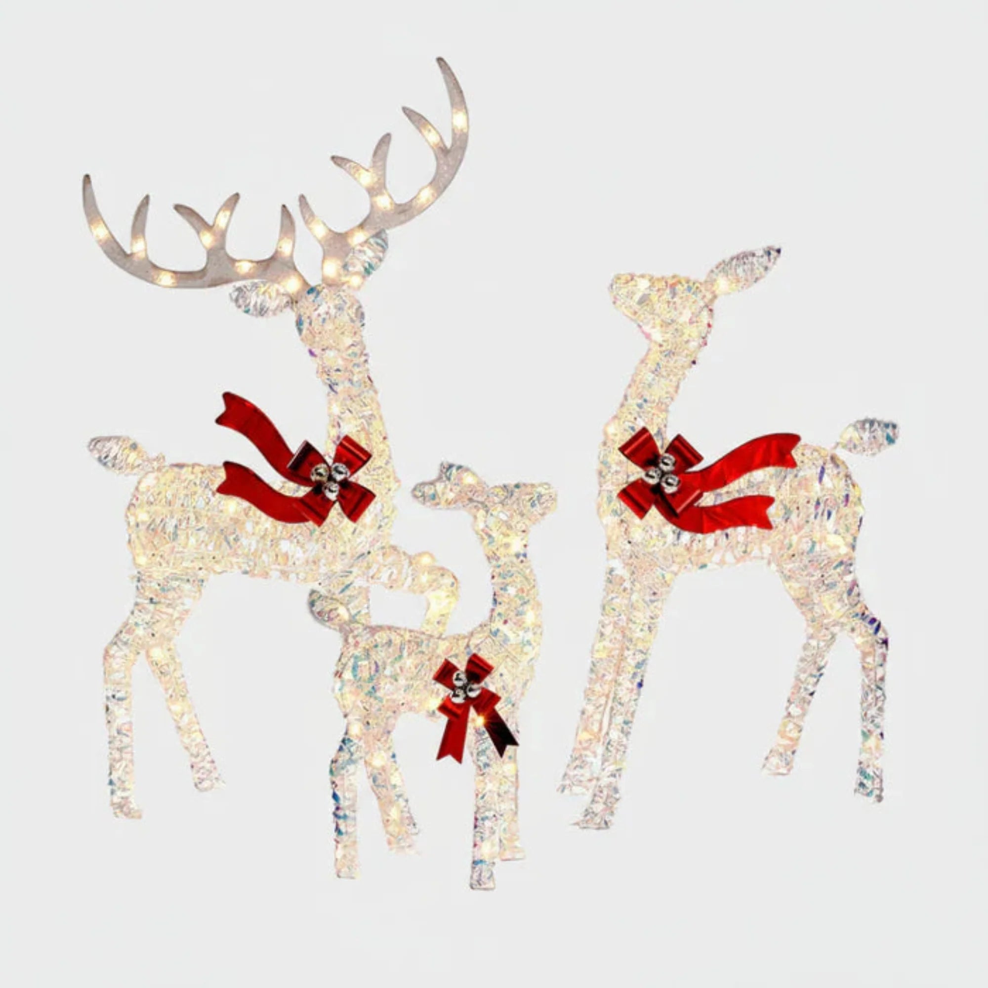 Christmas Deer Family Outdoor Decorations Lighted Waterproof Reindeer - Image 3