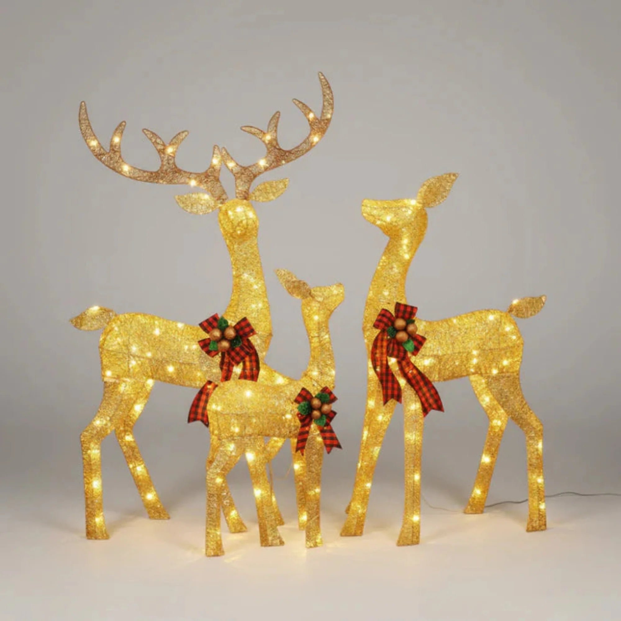 Christmas Deer Family Outdoor Decorations Lighted Waterproof Reindeer - Image 9