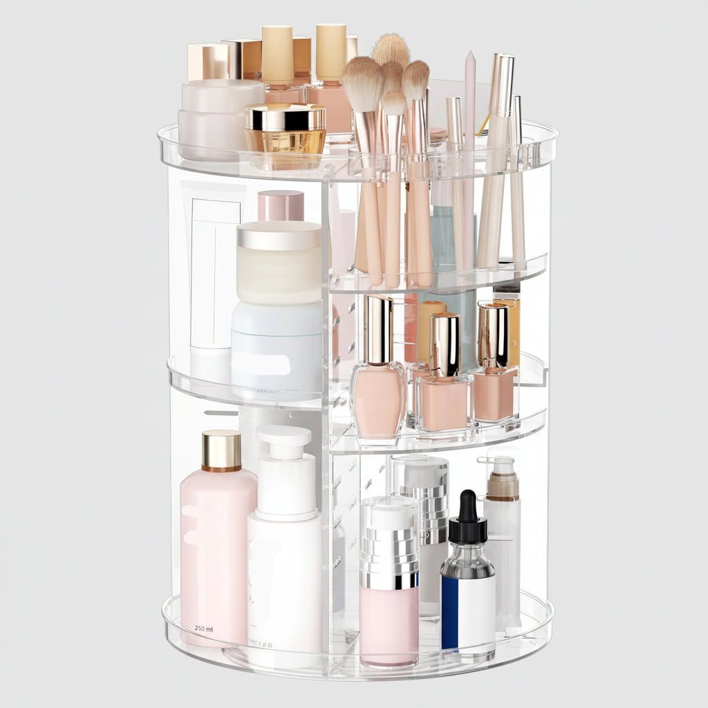 Draaibare Make Up Organizer Verstelbare Hoogtes Grote Capaciteit