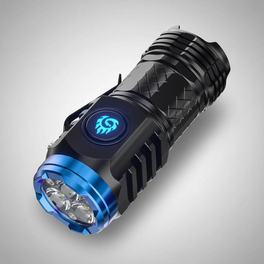 Compact Waterproof LED Flashlight with Multi-Mode and Smart Switch 0