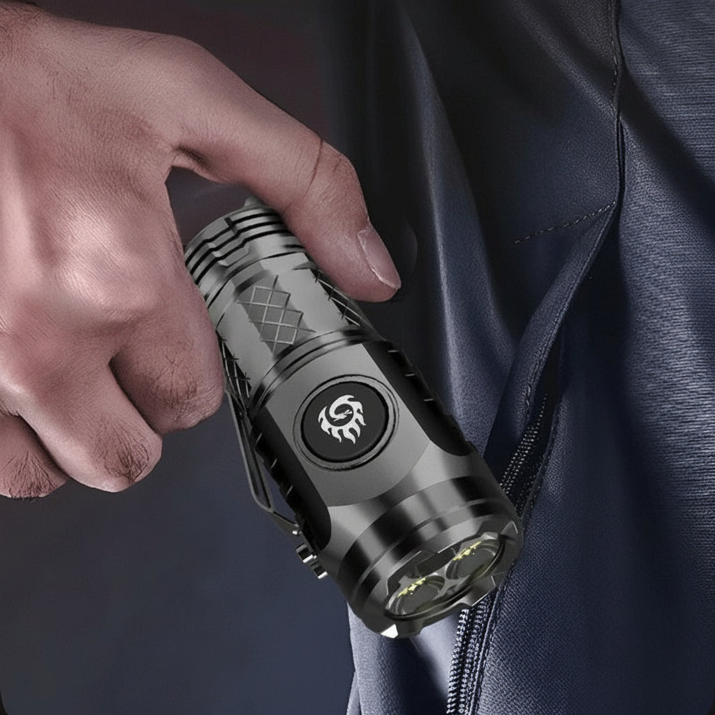 Compact Waterproof LED Flashlight with Multi-Mode and Smart Switch 1