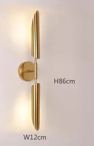 GoldenGlow – Lámpara de pared LED minimalista para sala y dormitorio