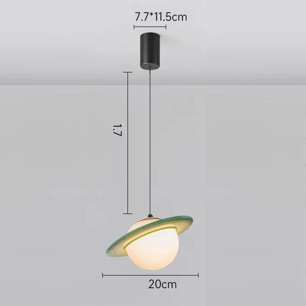 Creatieve Kleurige Planeet Glazen Hanglamp