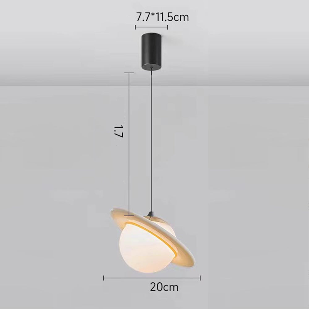 Creatieve Kleurige Planeet Glazen Hanglamp