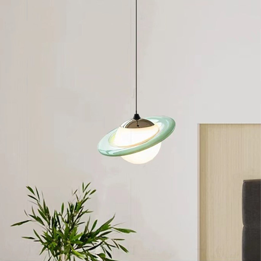 Creatieve Kleurige Planeet Glazen Hanglamp
