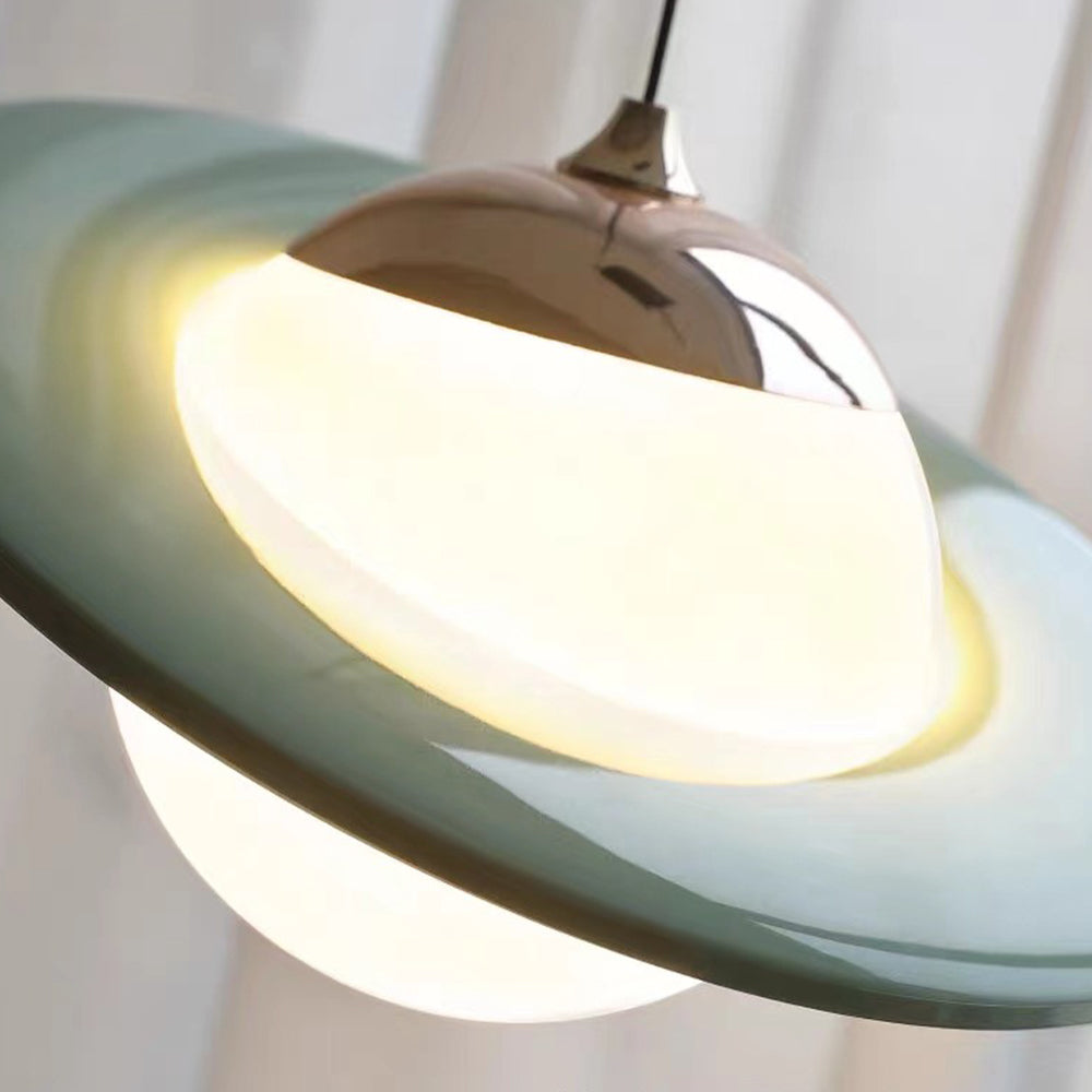 Creatieve Kleurige Planeet Glazen Hanglamp