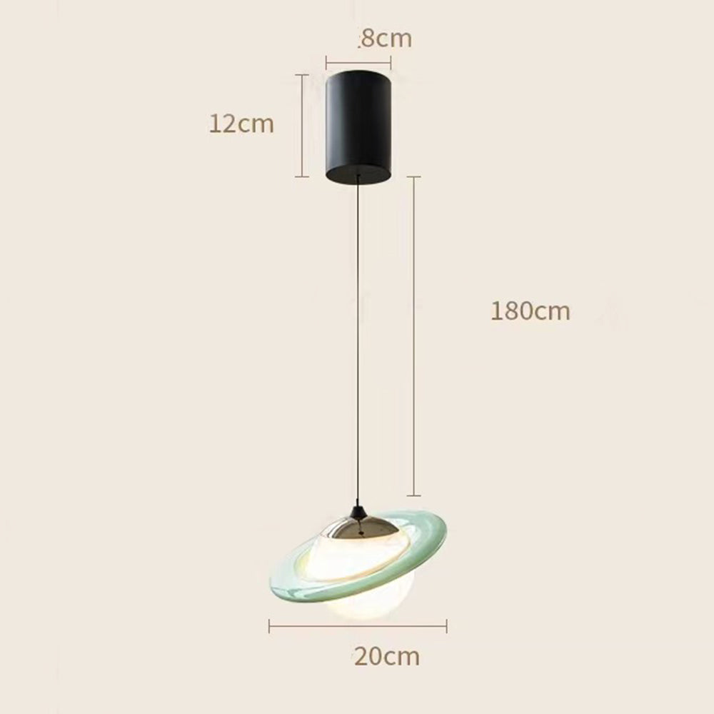 Creatieve Kleurige Planeet Glazen Hanglamp