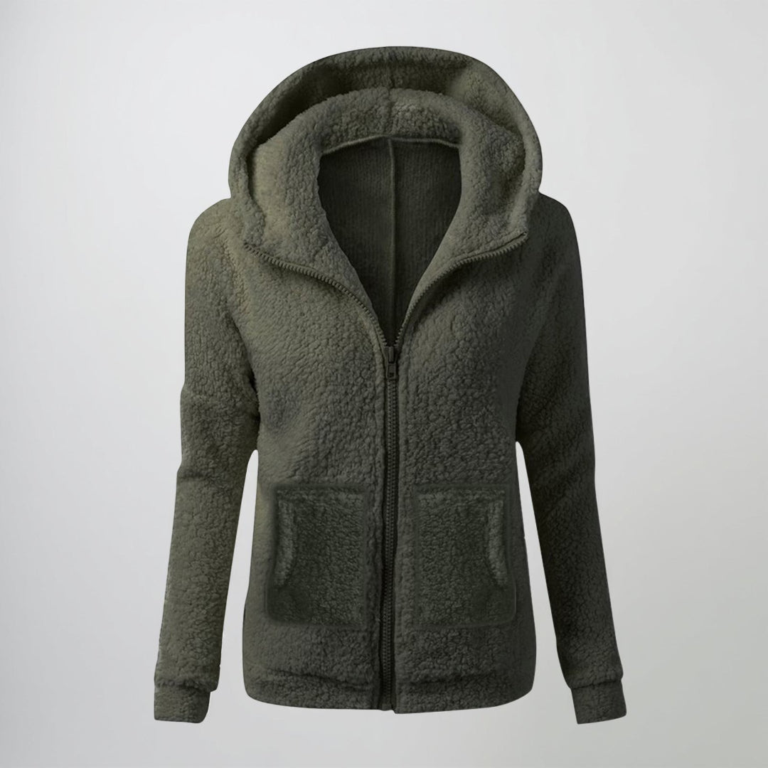 Colete de Senhora Sem Mangas com Fecho Preto Casual Superior