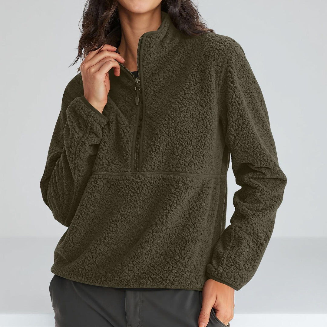 Colete de Senhora Sem Mangas com Fecho Preto Casual Superior