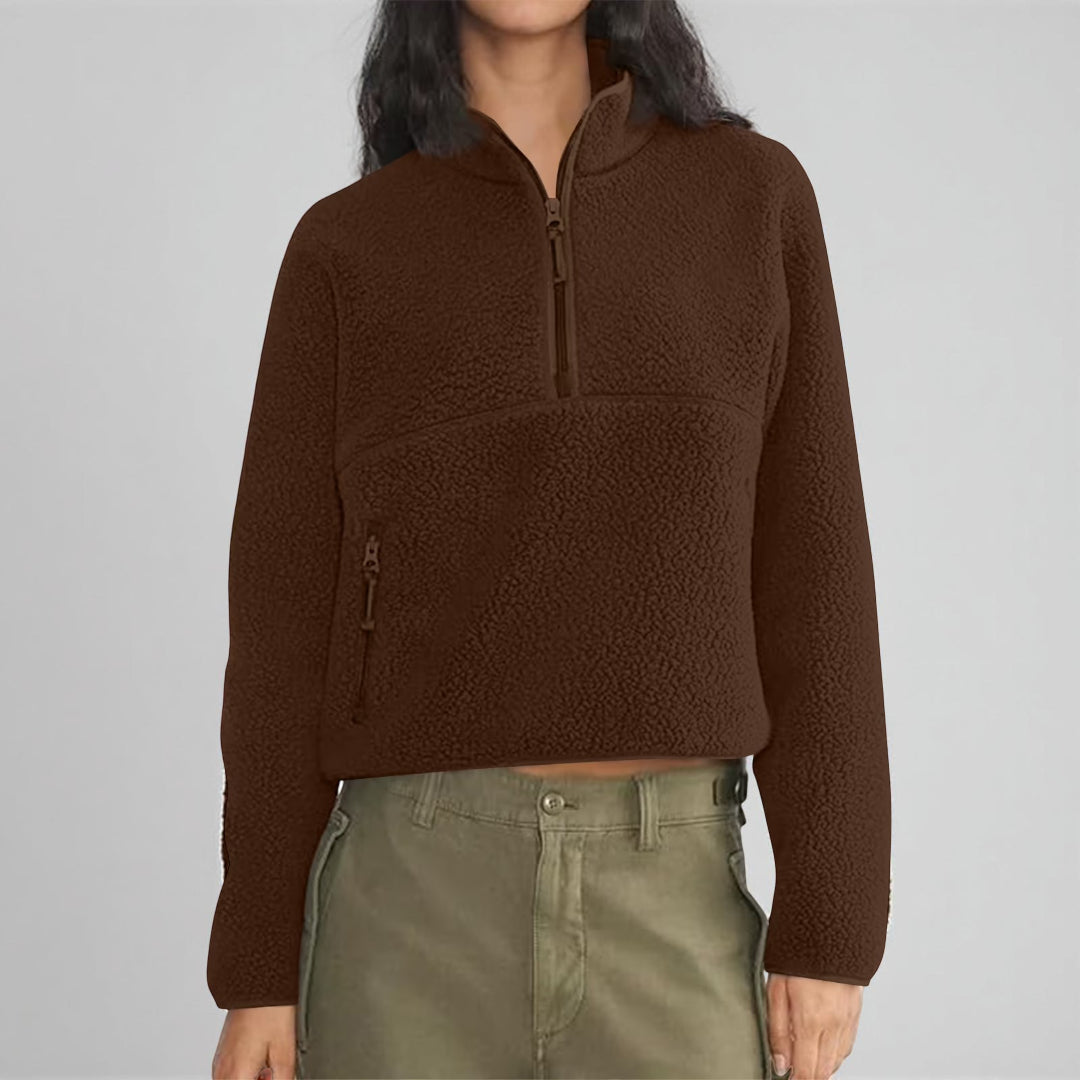 Colete de Senhora Sem Mangas com Fecho Preto Casual Superior