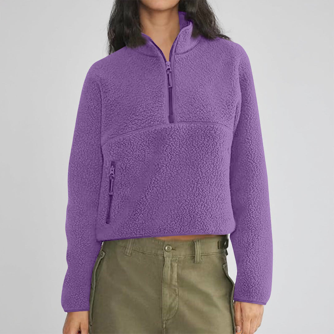 Colete de Senhora Sem Mangas com Fecho Preto Casual Superior